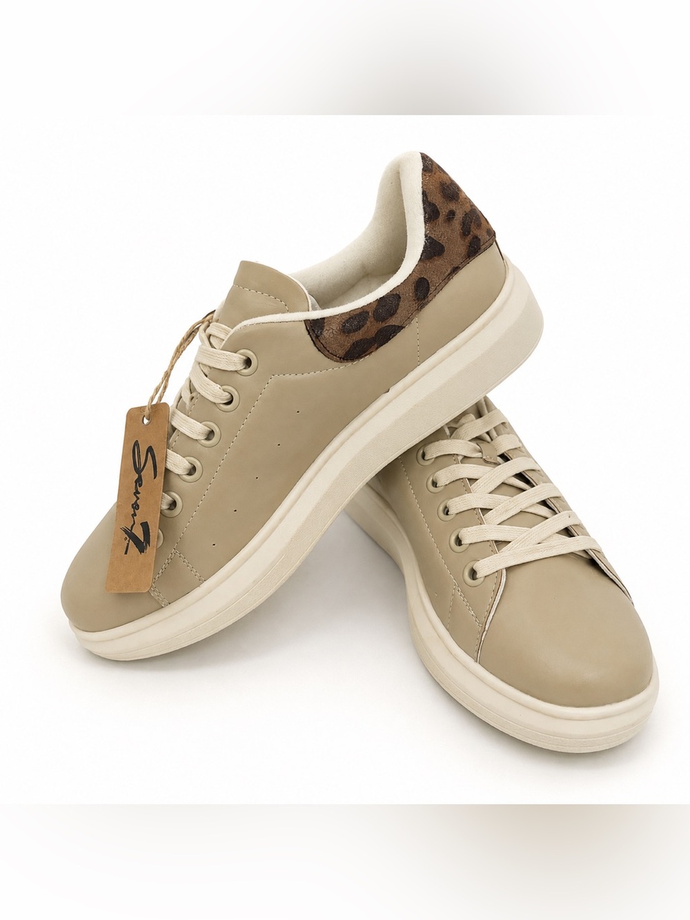 Seven7 Miki Leopard Platform Sneakers Women’s 11 NWT Taupe Animal Print Chunky